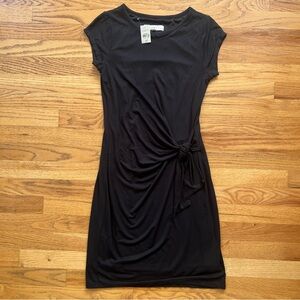 ✨ LOFT Petite Black Tie-Waist Dress – New with Tags (XSP)